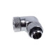 Alphacool Eiszapfen angled adaptor 90° rotatable G1/4 outer thread to G1/4 inner thread - chrome