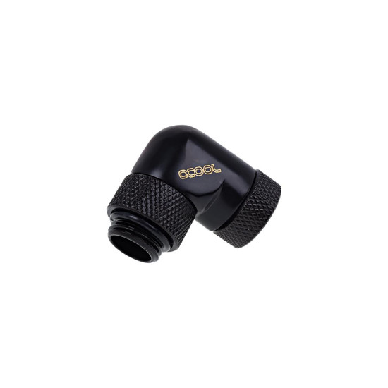 Alphacool Eiszapfen angled adaptor 90° rotatable G1/4 outer thread to G1/4 inner thread - deep black
