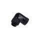 Alphacool Eiszapfen angled adaptor 90° rotatable G1/4 outer thread to G1/4 inner thread - deep black
