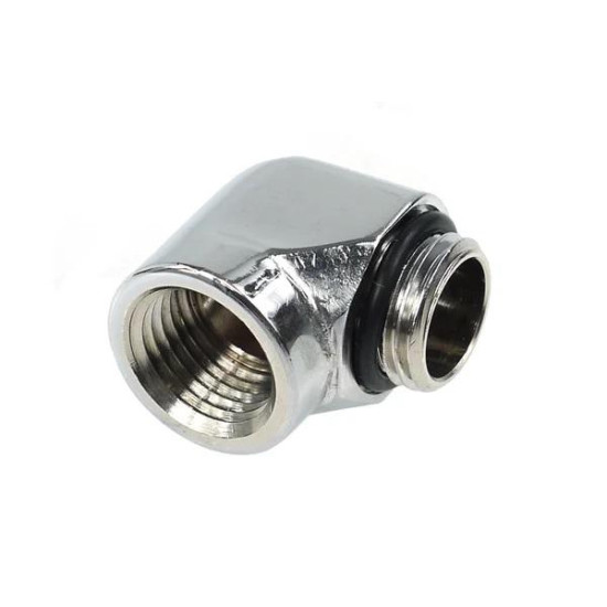 Alphacool HF L-connector G1/4 outer thread to G1/4 inner thread, chrome