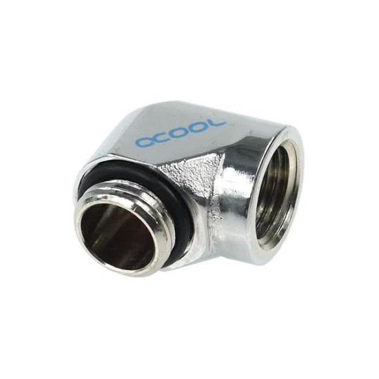 Alphacool HF L-connector G1/4 outer thread to G1/4 inner thread, chrome