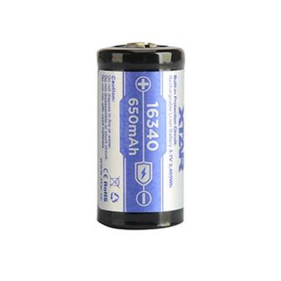 Акумулаторна батерия  CR-123, LiIon, 3.7V, 16340, 650mAh, XTAR