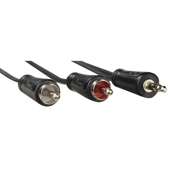 Hama Audio Cable, 3.5 mm Jack Plug - 2 RCA Plugs, Stereo, 3.0 m