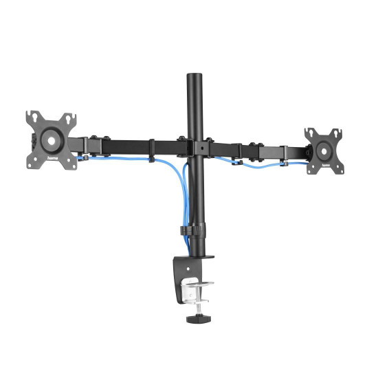 Hama Monitor Holder, 2 Monitors, Height-adjustable, Swivel/Tilt, 13