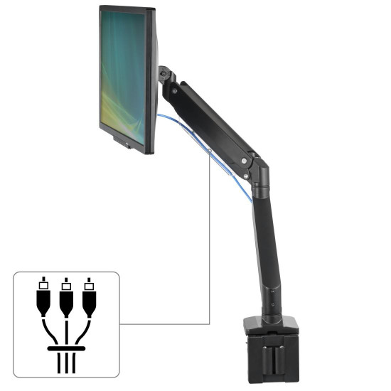 Hama Monitor Holder, Height-adjustable with Gas Spring, Swivel/Tilt, 13