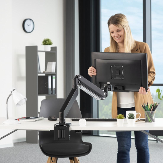 Hama Monitor Holder, Height-adjustable with Gas Spring, Swivel/Tilt, 13