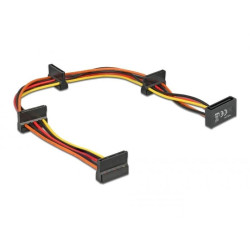 Кабел Delock Power SATA  > 4 x SATA 15 Pin, 40cm
