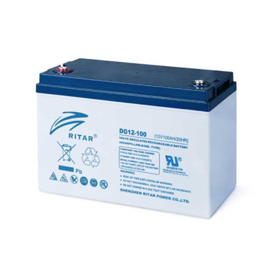 Lead Battery gel for solar systems RITAR (DG12-100)12V/100Ah -328 /172/219mm F12/M8 RITAR