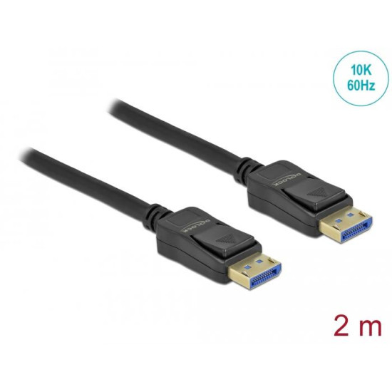 Delock Cable DisplayPort 2.0 male > DisplayPort male 10K 2 m