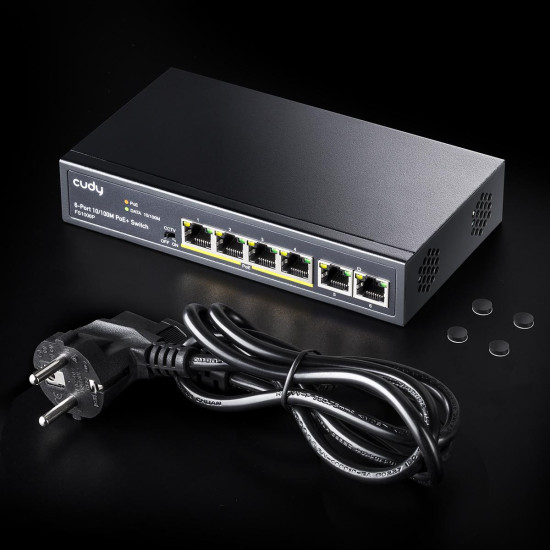 Switch Cudy FS1006PL, 6-Port 10/100M PoE+ Switch