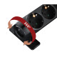 Hama Power Strip, 6-Way, Overvoltage Protection, 360°, Switch, 1.4 m, black