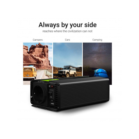 Inverter 12/220 V  DC/AC 1000W/2000W  Pure sine wave GREEN CELL