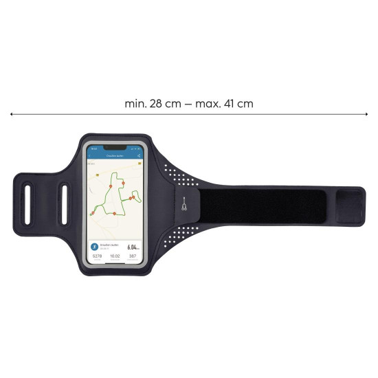 Спортен калъф за ръка HAMA Finest Sports, За телефони XL, Черен