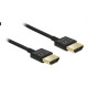 Delock Cable High Speed HDMI with Ethernet - HDMI-A male > HDMI-A male 3D 4K 0.5 m Slim High Quality
