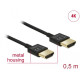 Delock Cable High Speed HDMI with Ethernet - HDMI-A male > HDMI-A male 3D 4K 0.5 m Slim High Quality