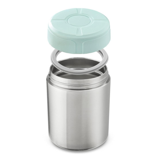 Xavax Stainless Steel Thermal Mug, 500 ml, Leak-proof Soup Mug, pastel blue