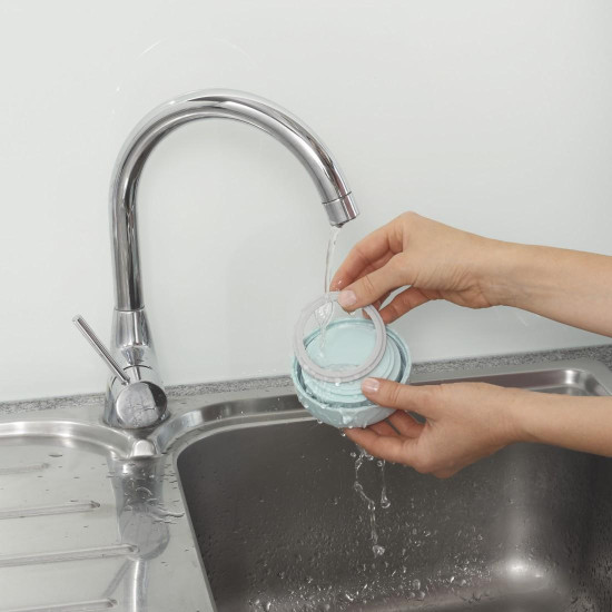 Xavax Stainless Steel Thermal Mug, 500 ml, Leak-proof Soup Mug, pastel blue