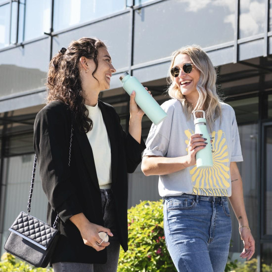 Xavax Drinking Bottle, 750 ml, Twist Closure, Leak-proof, Carbonated Drinks-safe, blue