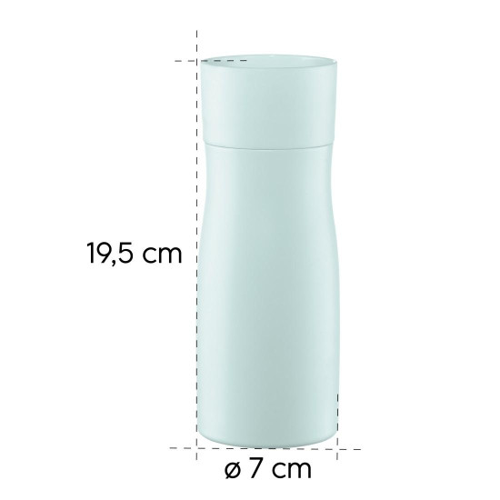Xavax Thermal Mug, 400 ml, Insulated Mug To Go with Drinks Opening, pastel blue