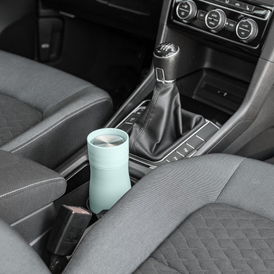 Xavax Thermal Mug, 400 ml, Insulated Mug To Go with Drinks Opening, pastel blue