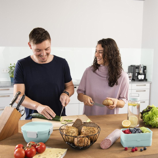 Xavax Thermal Mug, 400 ml, Insulated Mug To Go with Drinks Opening, pastel blue