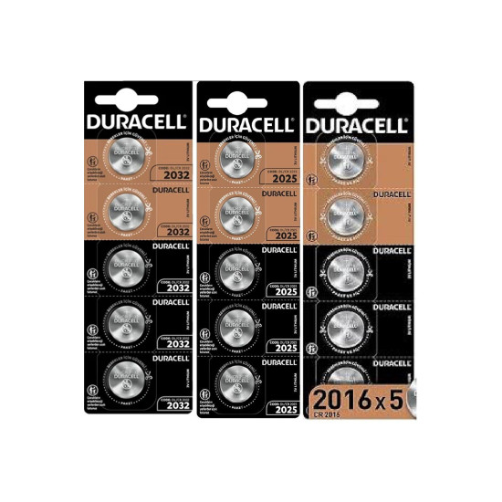 Бутонна батерия DURACELL CR2032, 3V, 5 бр. в блистер, Литиева, /цена за 1 батерия/