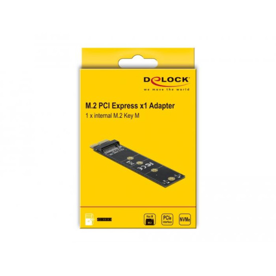 Адаптер Delock 64105, PCI Express x1 към M.2 Key M