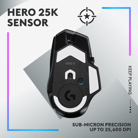 Безжична Геймърска мишка Logitech G502 X Lightspeed Black