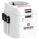 Адаптер SKROSS PRO Light, 2 x USB-A, World, Бял