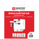 Адаптер SKROSS PRO Light, 2 x USB-A, World, Бял