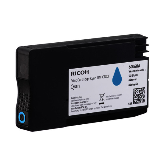 RICOH Black IJM C180F, 1600 copies, Cyan