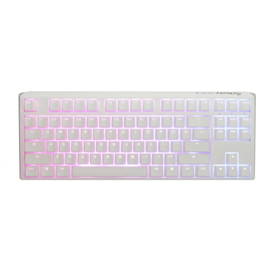 Mechanical Keyboard Ducky One 3 Pure White TKL Hotswap Cherry MX Clear, RGB, PBT Keycaps