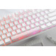 Mechanical Keyboard Ducky One 3 Pure White TKL Hotswap Cherry MX Clear, RGB, PBT Keycaps
