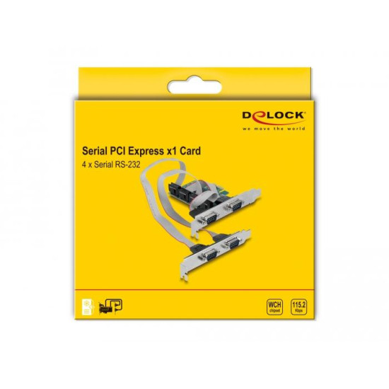Delock PCI Express Card to 4 x Serial RS-232