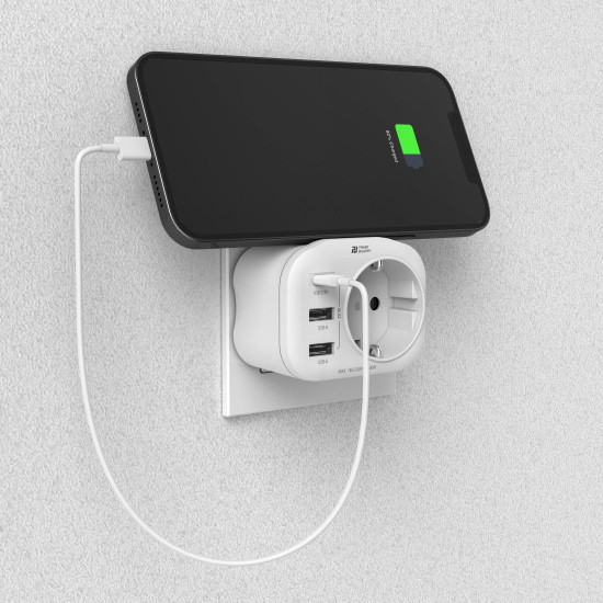 4-Way Multi-Adapter for Socket, 20W, HAMA-223342