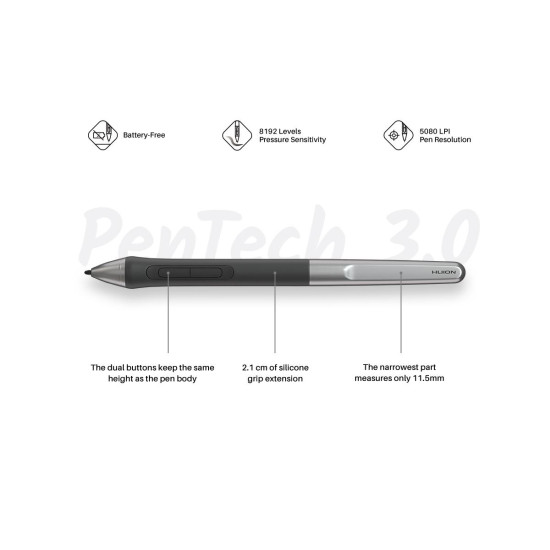 Графичен дисплей таблет HUION Inspiroy 2 S, 5080 LPI, Розов