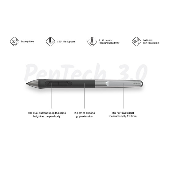 Графичен дисплей таблет HUION Inspiroy 2 M, 5080 LPI, Зелен