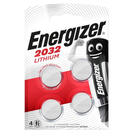 Lithium Button Battery ENERGIZER CR2032 3V 4pc./4pc./