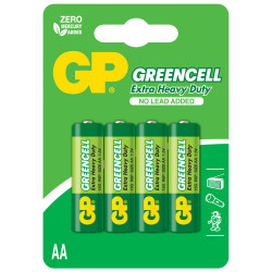 Цинк карбонова батерия GP R6  GREENCELL 15G-U4 /4 бр. в опаковка/ blister 1.5V