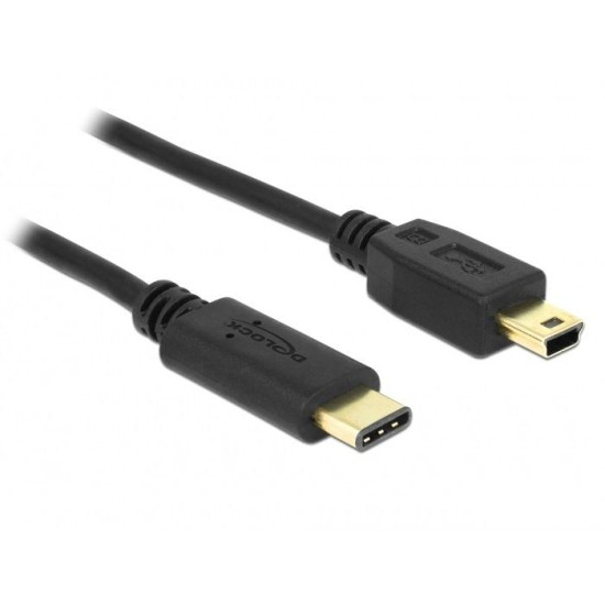 Delock Cable USB Type-C™ 2.0 male > USB 2.0 Type Mini-B male 0.5 m black