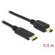 Delock Cable USB Type-C™ 2.0 male > USB 2.0 Type Mini-B male 0.5 m black