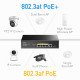 Суич Cudy GS1005PTS1, 5 портов, 10/100/1000, PoE+ Switch 120W, 1 SFP Slot