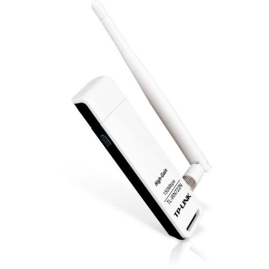 Wireless Adapter TP LINK TL-WN722N, USB, 2T2R, 2.4Ghz, 802.11n/g/b