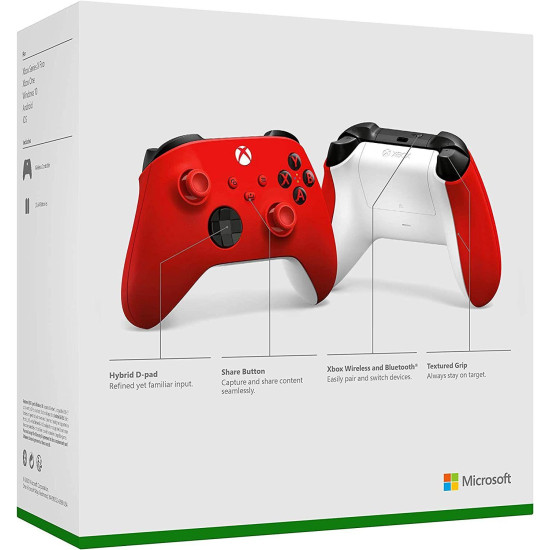 Gamepad Spartan Microsoft,Xbox, Wireless, Pulse Red