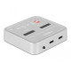 Delock Docking Station for 1 x M.2 NVMe SSD + 1 x M.2 SATA SSD with SD Express (SD 7.1) Card Reader and Clone Function