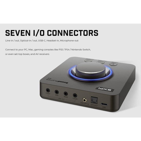 Sound card Creative Sound Blaster X4, USB-C, DAC, Super X-FI, TOSLINK