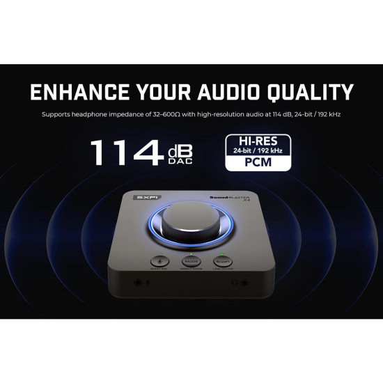 Sound card Creative Sound Blaster X4, USB-C, DAC, Super X-FI, TOSLINK