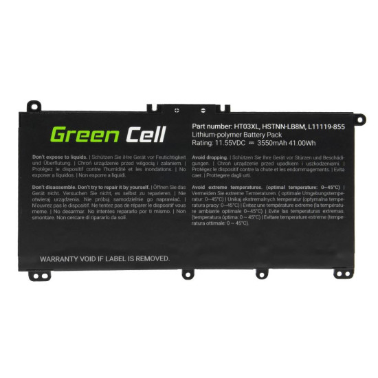 Батерия за лаптоп GREEN CELL, HP 250 G7 G8 255 G7 G8 240 G7 G8 245 G7 G8 470 G7, HP 14 15 17, HP Pavilion 14 15  HT03XL L11119-855  11,55V 3400mAh