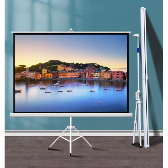 Екран на стойка ESTILLO, 180 x 180, 1:1, Бял