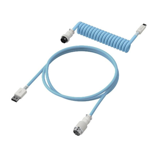 HyperX USB-C Coiled Cable Light Blue-White